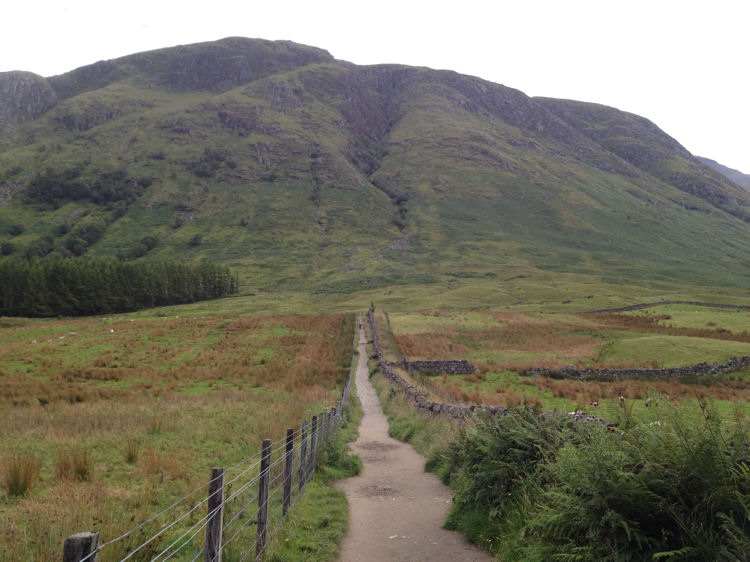 The start of the Ben Nevis mountain track from Achintee