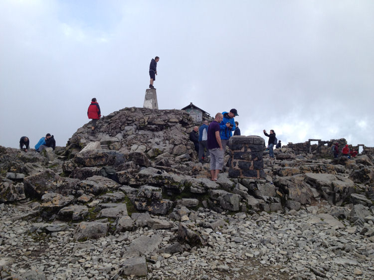 Ben Nevis summit (1344m) and triangulation station
