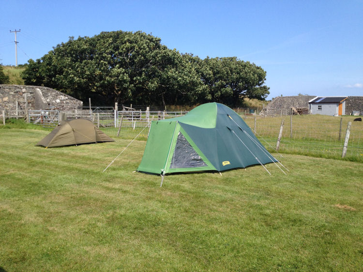 Warm and breezy at the Garden House Campsite at Uig