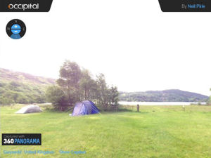 360° panorama at Llyn Gwynant Campsite