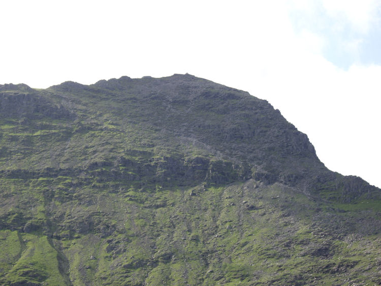 A close up of the steep section of the Watkin Path