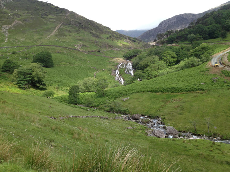 Waterfalls on the River Cwm Llan