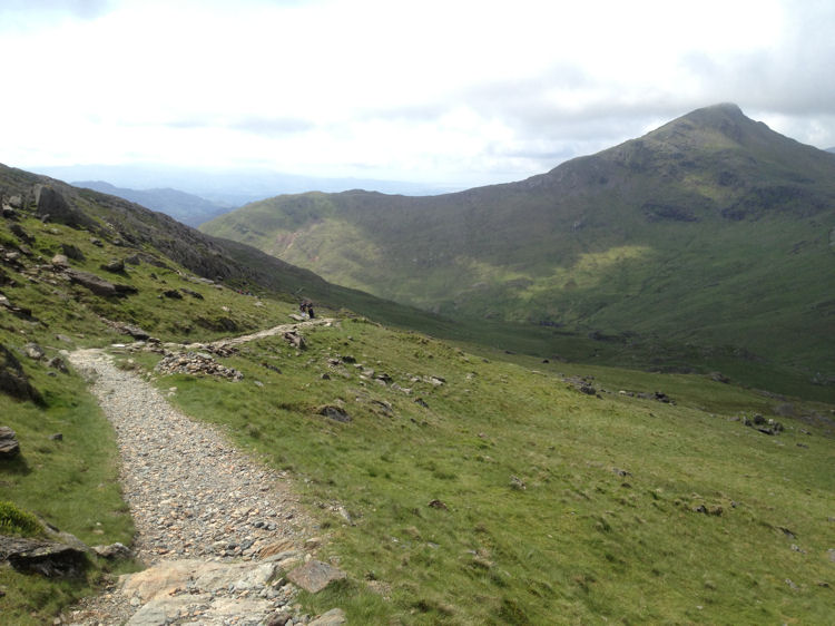 Yr Aran (747m) and the old works of the South Snowdon Slate Quarry