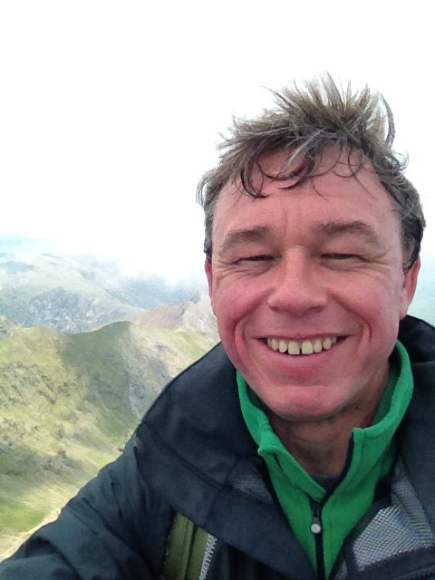 Pirie on the Snowdon summit (1085m)