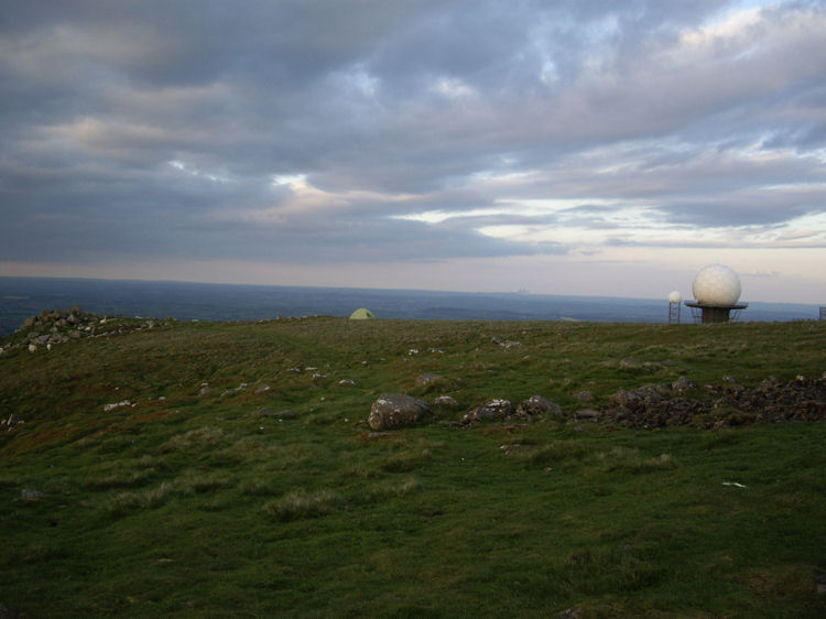 Camp on top of Titterstone Clee