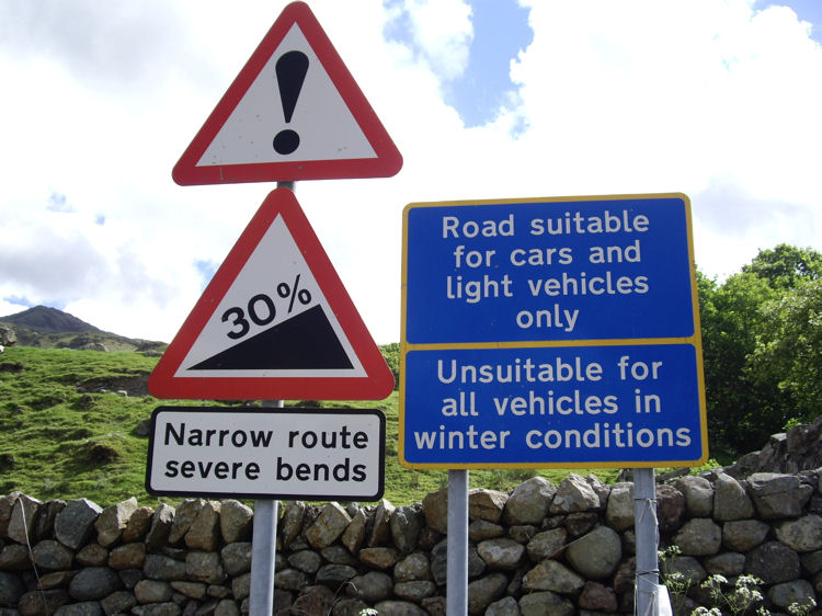 The drive over Hardknott and Wrynose Passes is not for the faint hearted