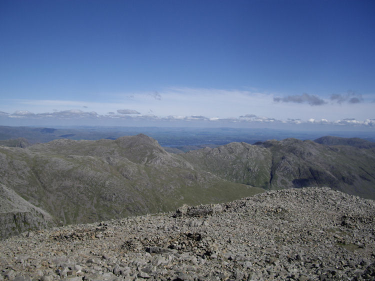 View from the summit towards Ill Crag