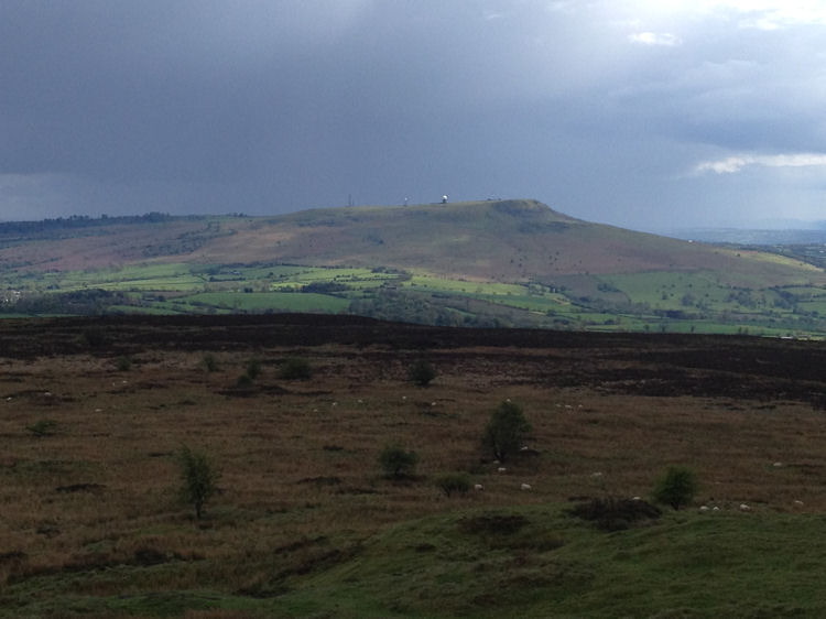 View of Titterstone Clee from Brown Clee