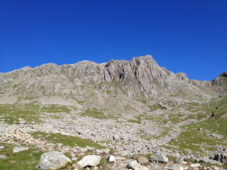 Looking back at Pikes Crag and Pulpit Rock