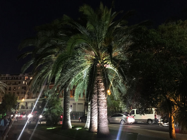 Nightlife on the Promenade des Anglais, Nice