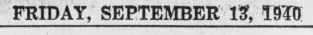 Newspaper date: 13 September 1940