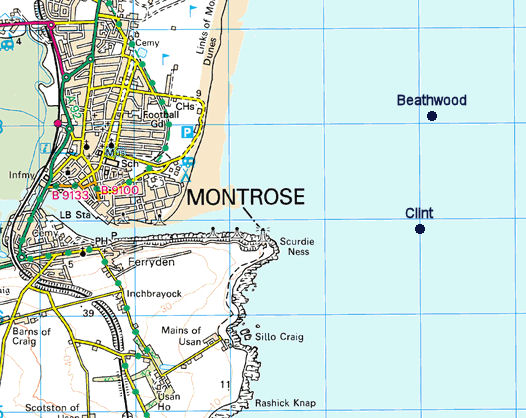 Location of the wreck of the Beathwood