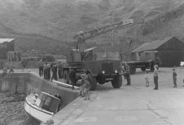 Securing the boat before the tide comes in