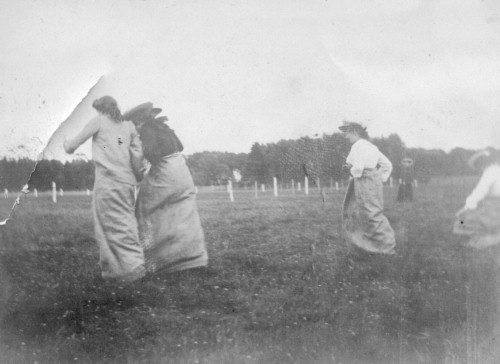 The Strawberry Drive: Ladies' Sack Race