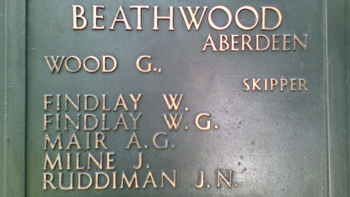 Beathwood on the Tower Hill Memorial