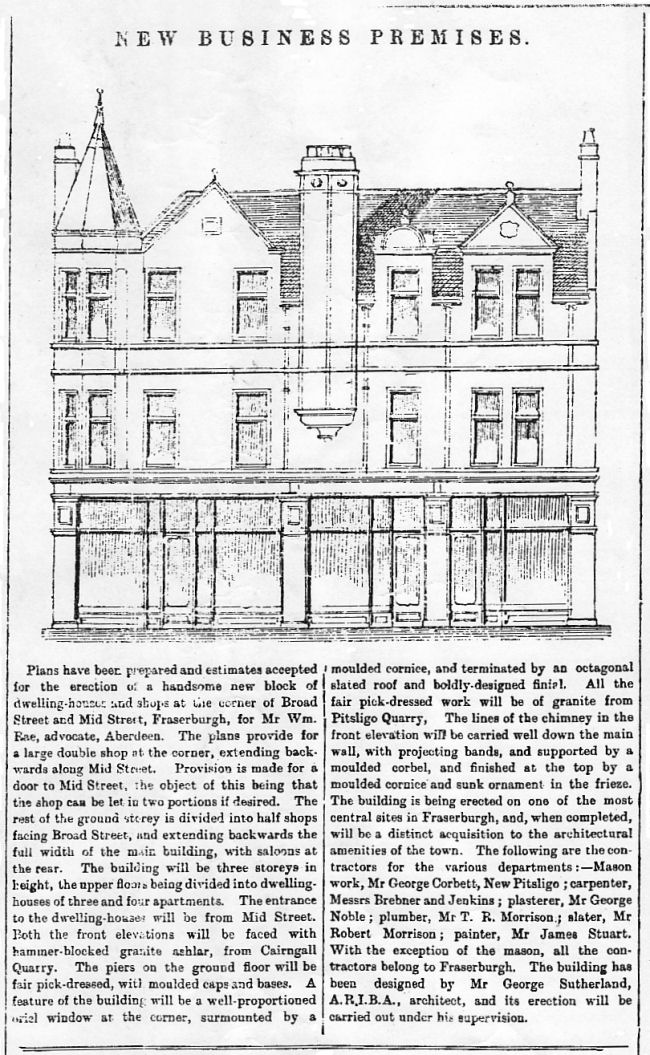 Article about new business premises planned for Broad Street, Fraserburgh Article about new business premises planned for Broad Street, Fraserburgh