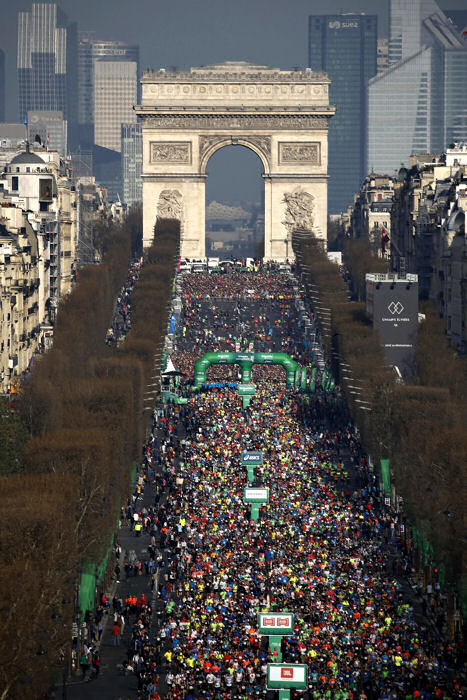 We're on our way down the Champs Elysée