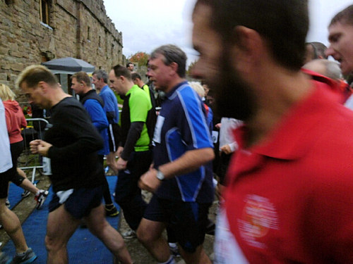 Surging forward to the start line in Ludlow castle