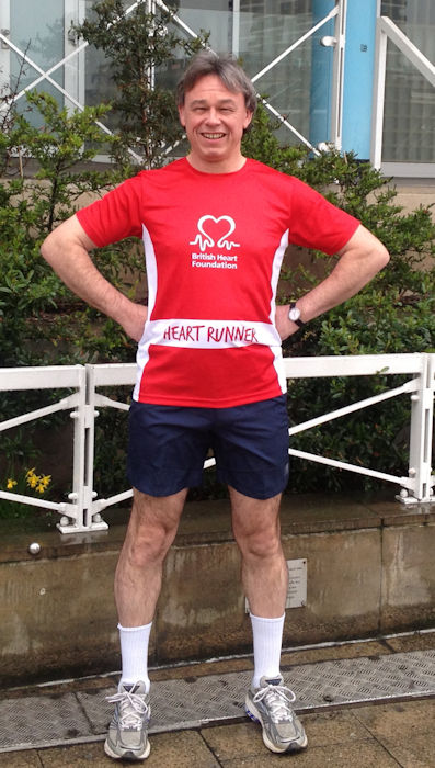 Me and my BHF Heart Runner shirt