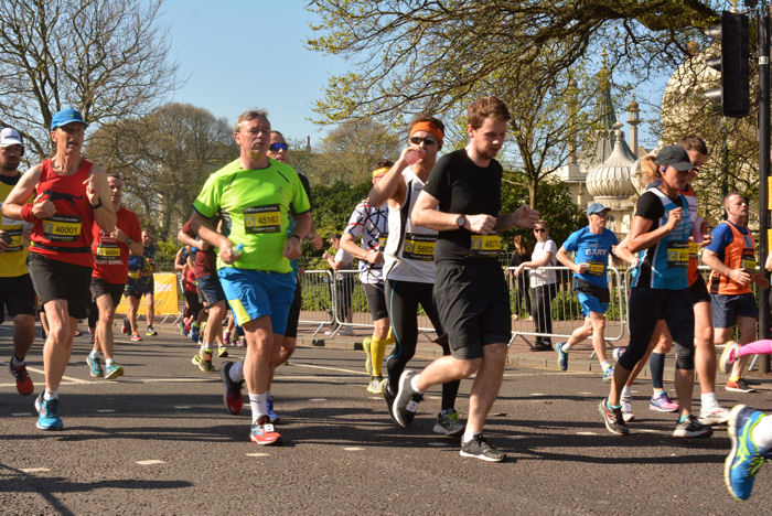 Running past the Brighton Pavilion