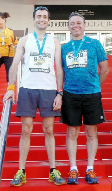 Russell and Neil at the Palais des Festivals, Cannes