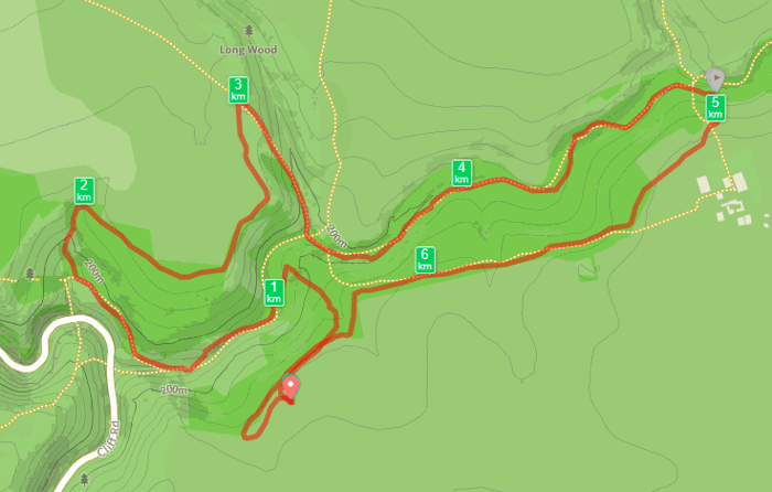 Cheddar Gorge 6k Trail Race route