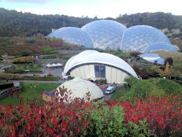 View of the Rainforst Biome at the Eden Project