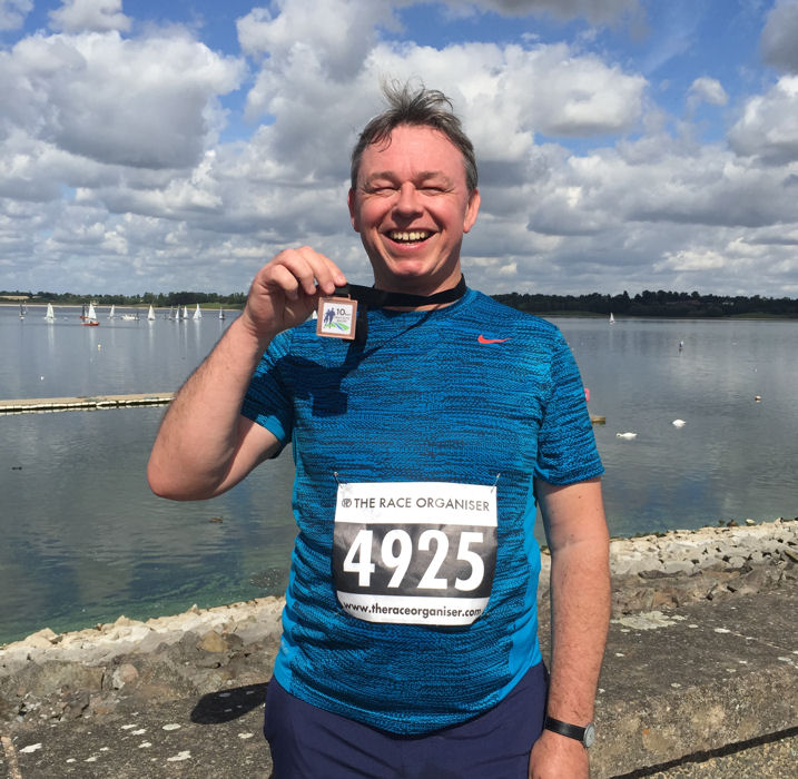 Race bling after the Draycote Water 10k