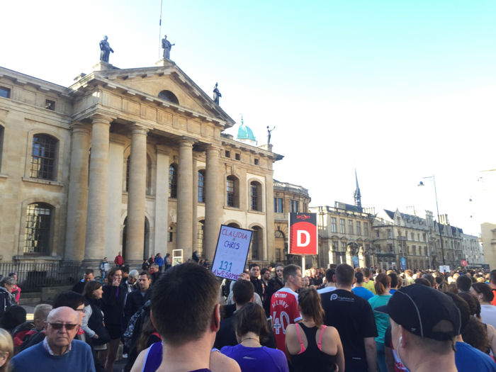 Moving towards the start in Broad Street