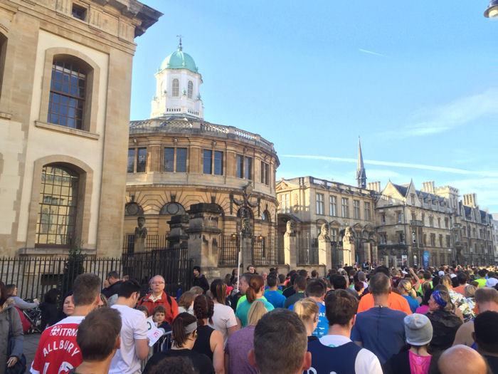 Moving towards the start in Broad Street