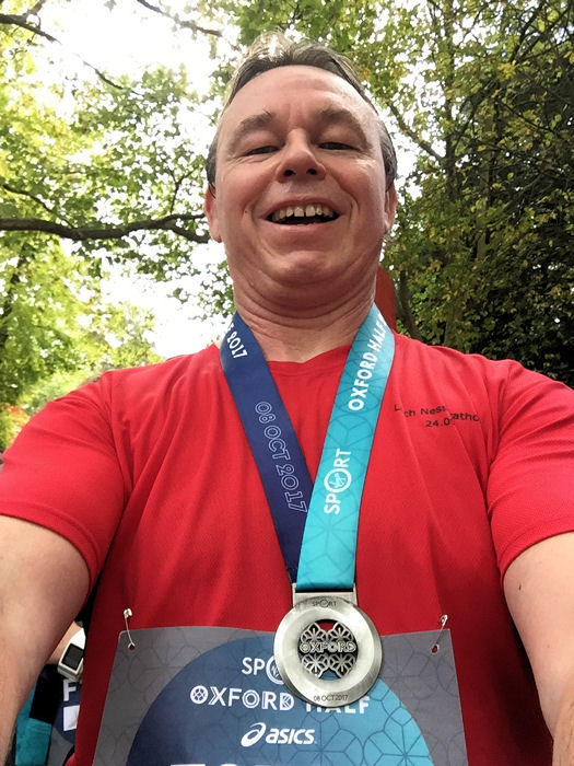 The Virgin Sport Oxford Half Marathon medal