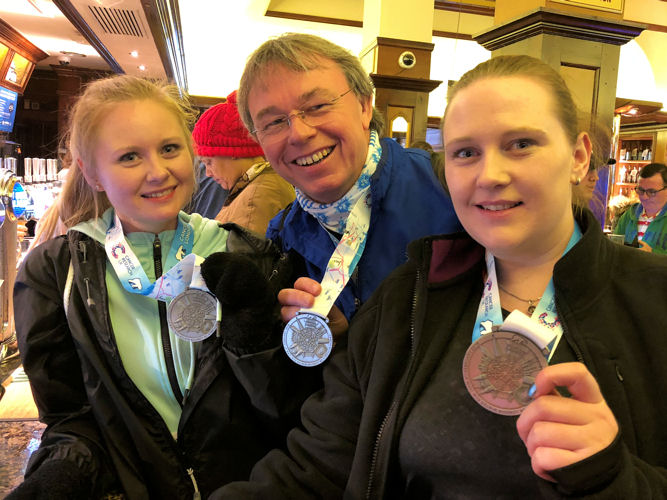 Tahni, Neil and Stacey with finisher's medals