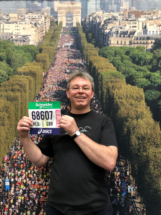 At the Salon du Running: Got my race bib