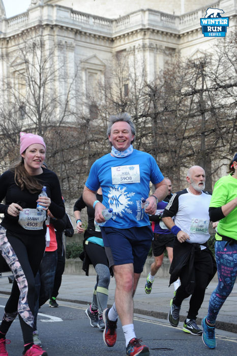 Sarah and Neil passing St Paul's Cathedral