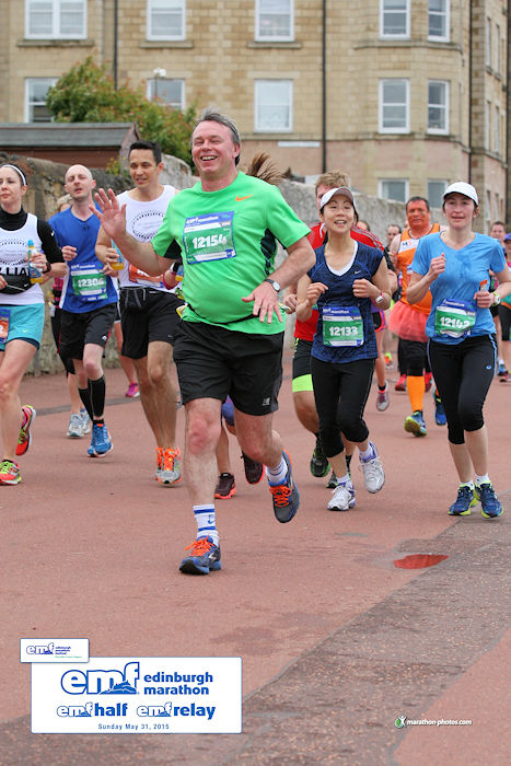 Enjoying the run along Portobello Promenade